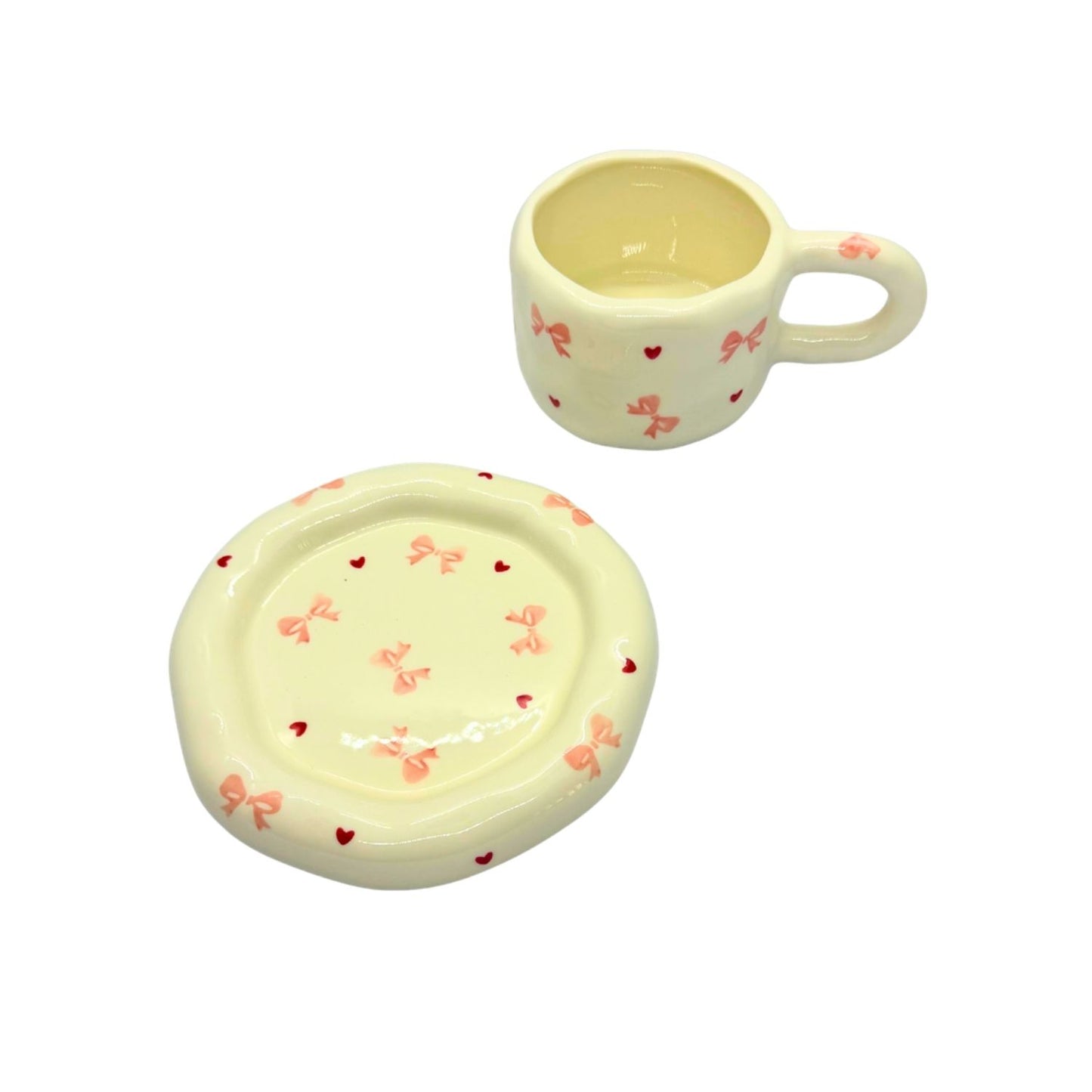 Bow & Hearts Cups