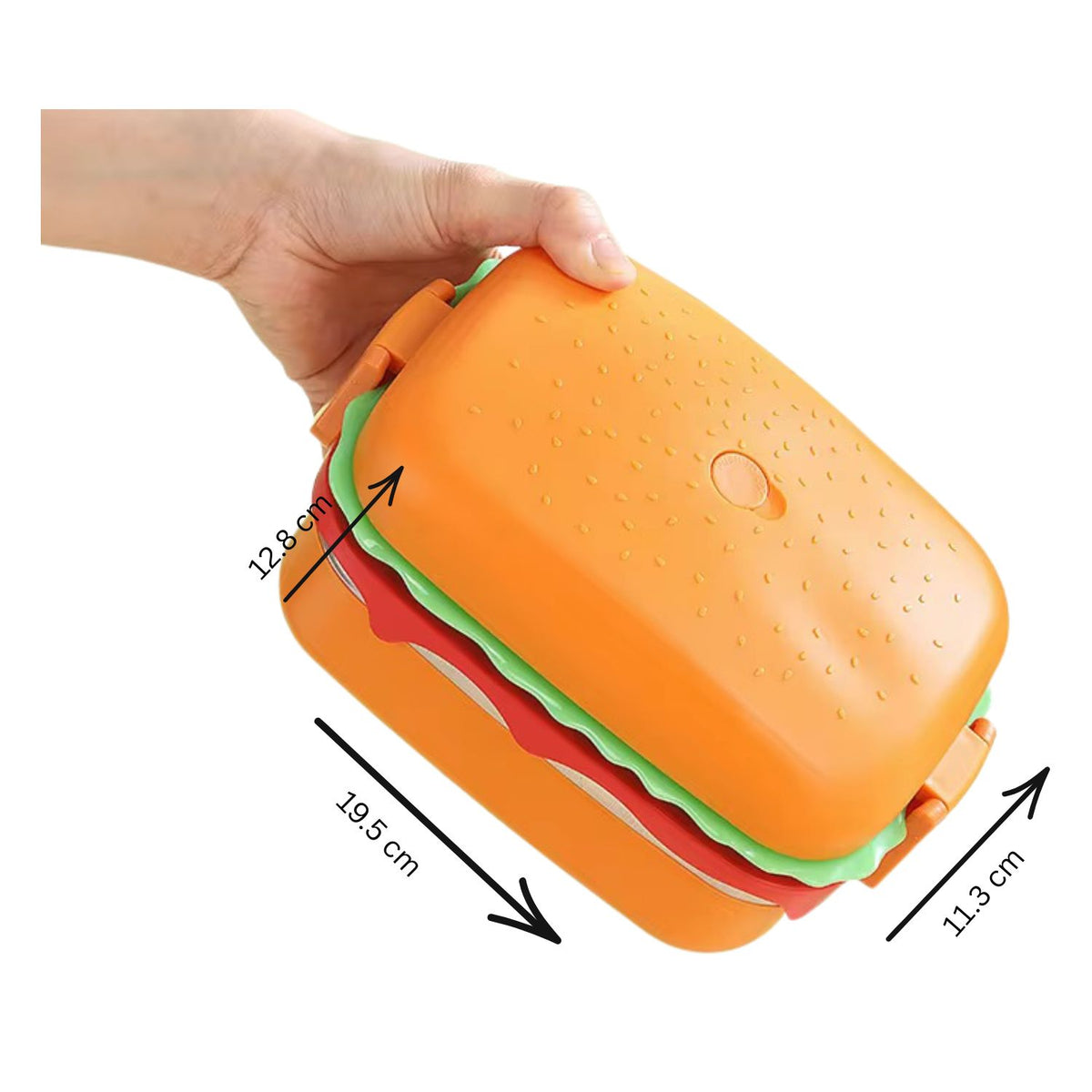Ultimate Rectangular Hamburger Lunch Box 1280ml