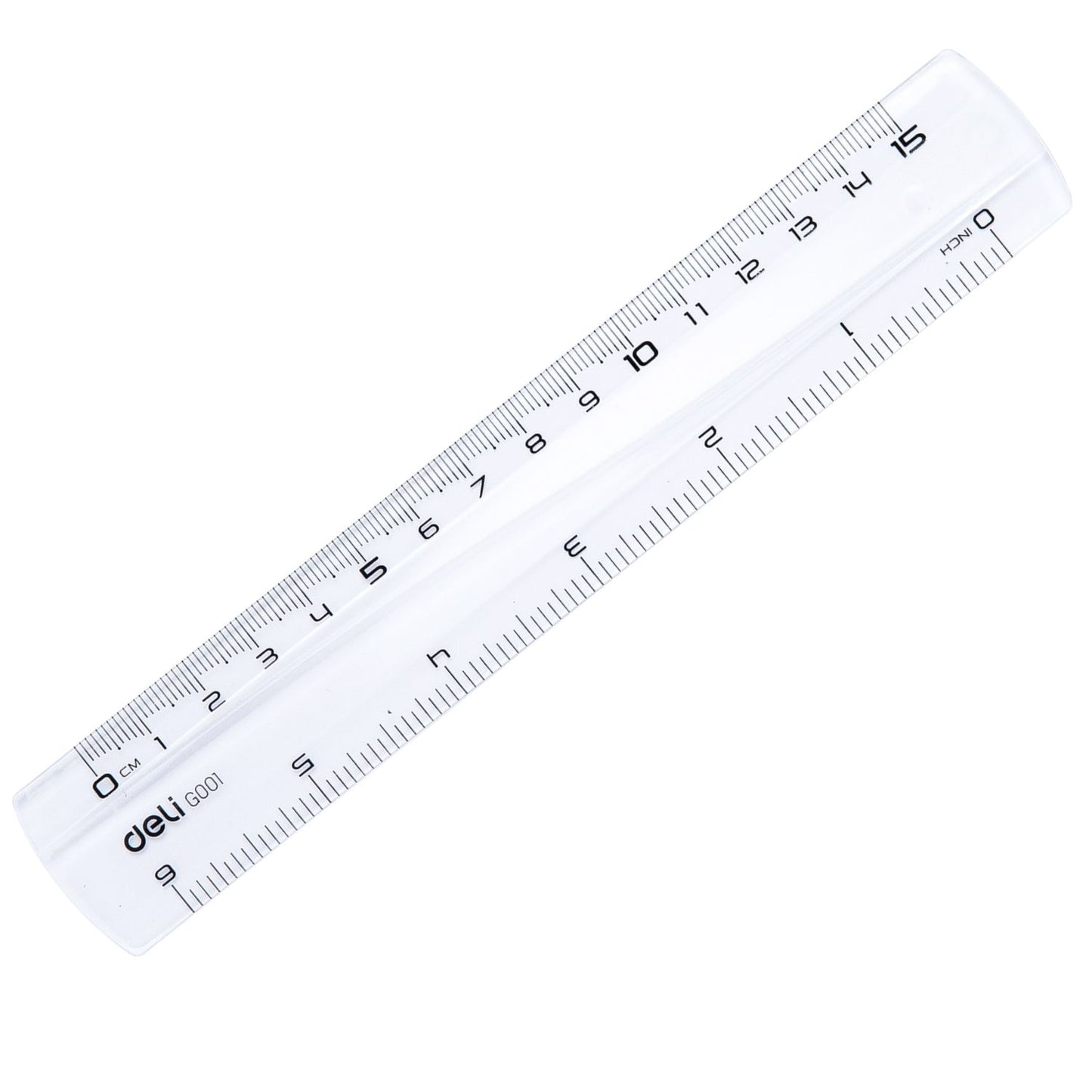 Deli Clear Plastic Ruler 15cm