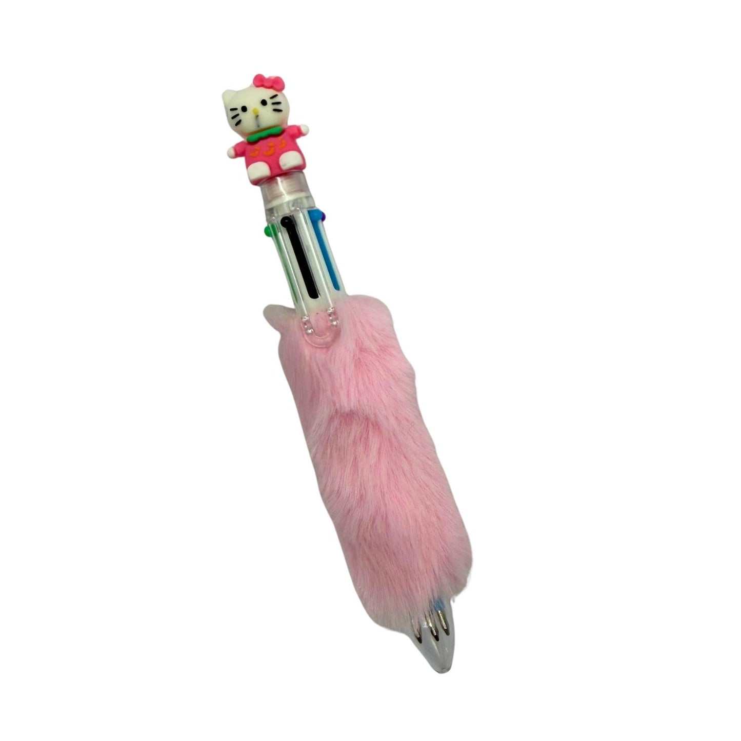6-Color Retractable Plush Pen