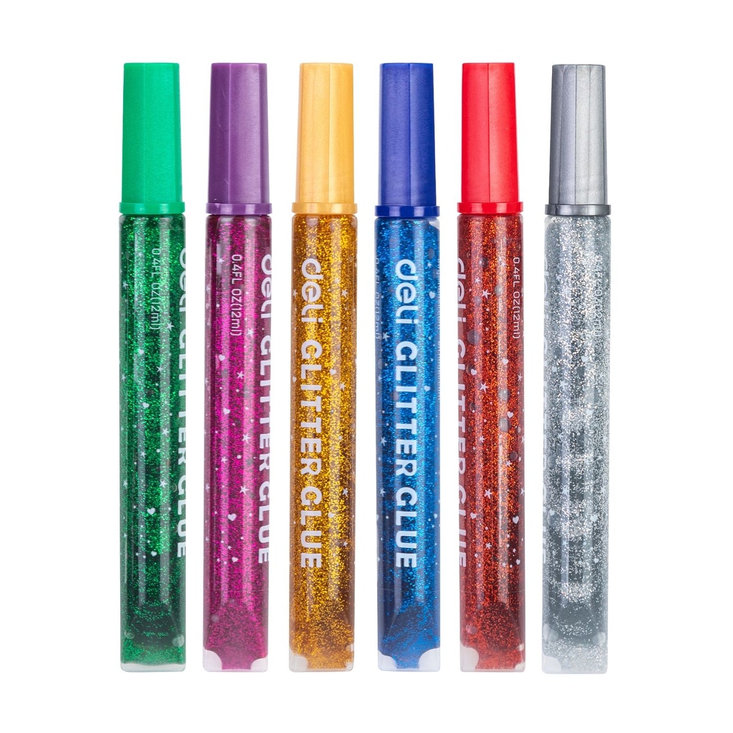 Deli Glitter Glue Pens 6 colors/pack