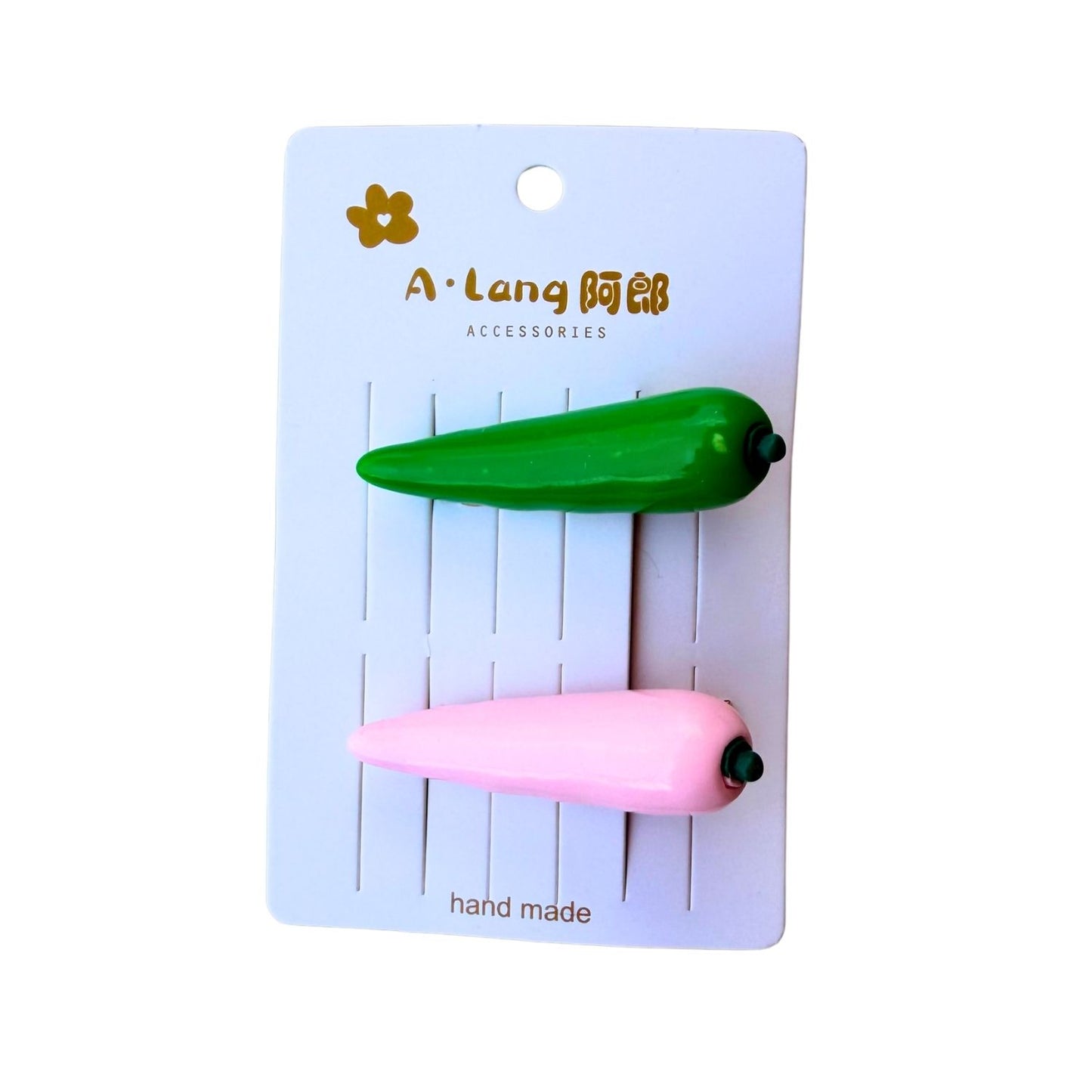 Quirky Chili Pepper Hair Clip - 2pcs/set