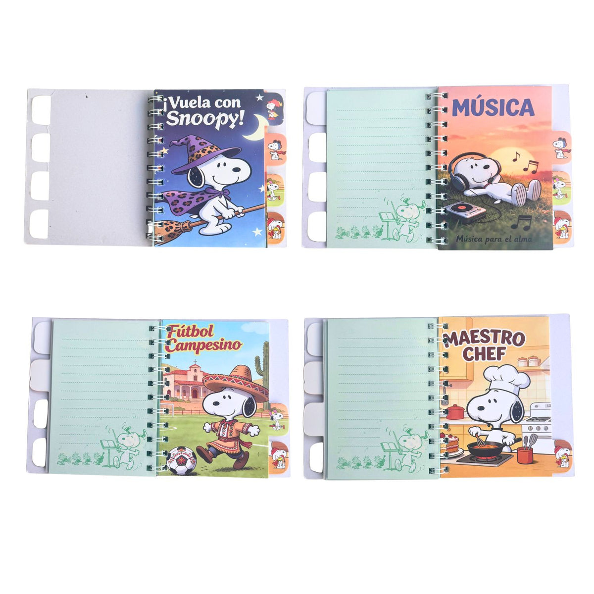 Snoopy Tabbed Multi-Subject Spiral Notebooks