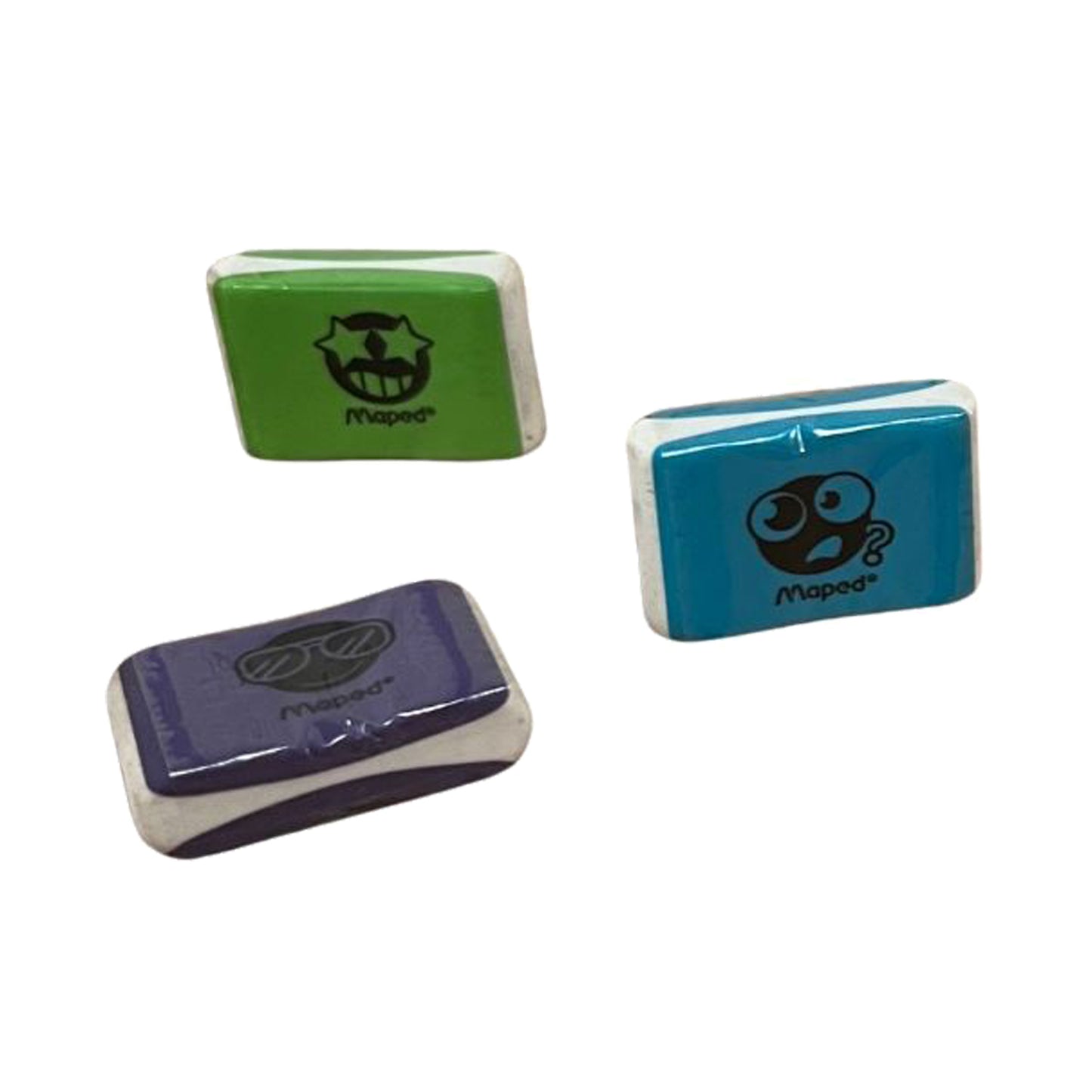 Maped Mini Emoji Pocket Eraser - 3pcs/set