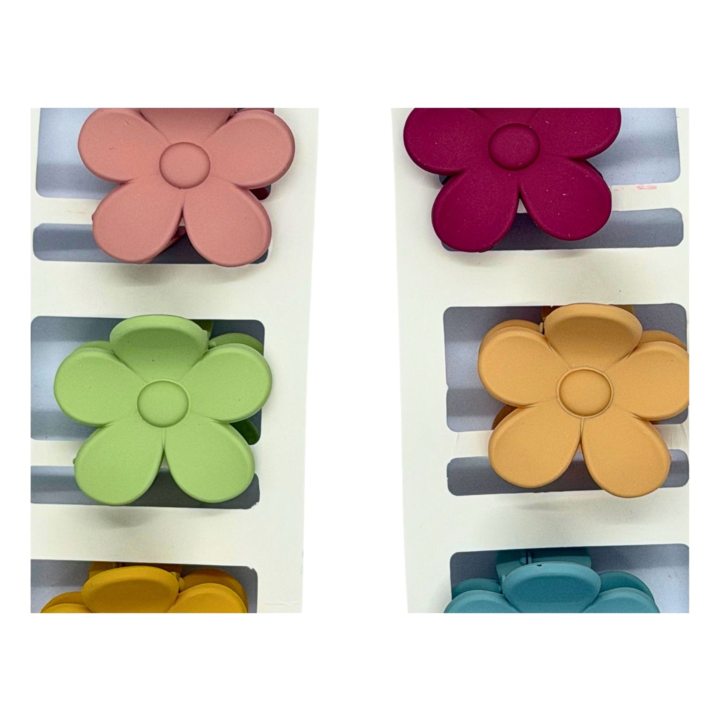 Matte Flower Hair Claw Clips