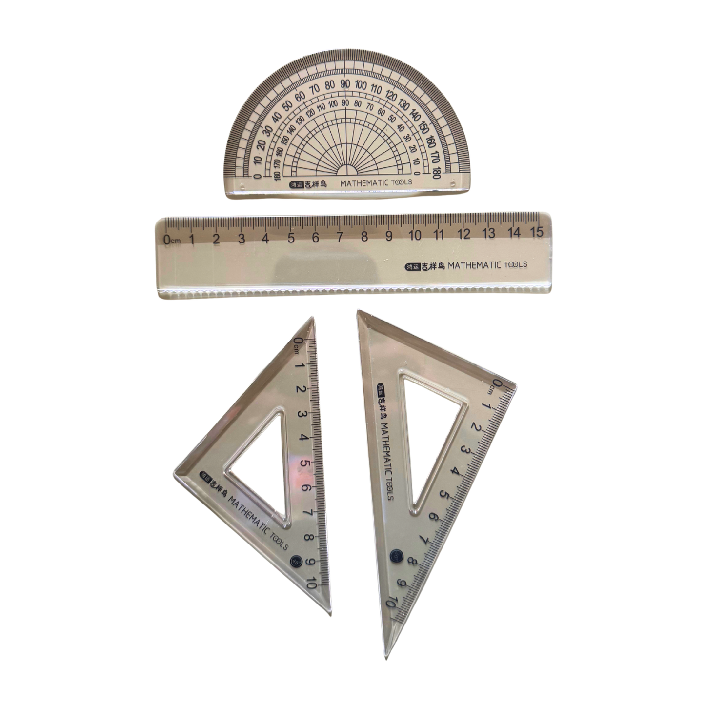 4pcs Clear Acrylic Geometry Set