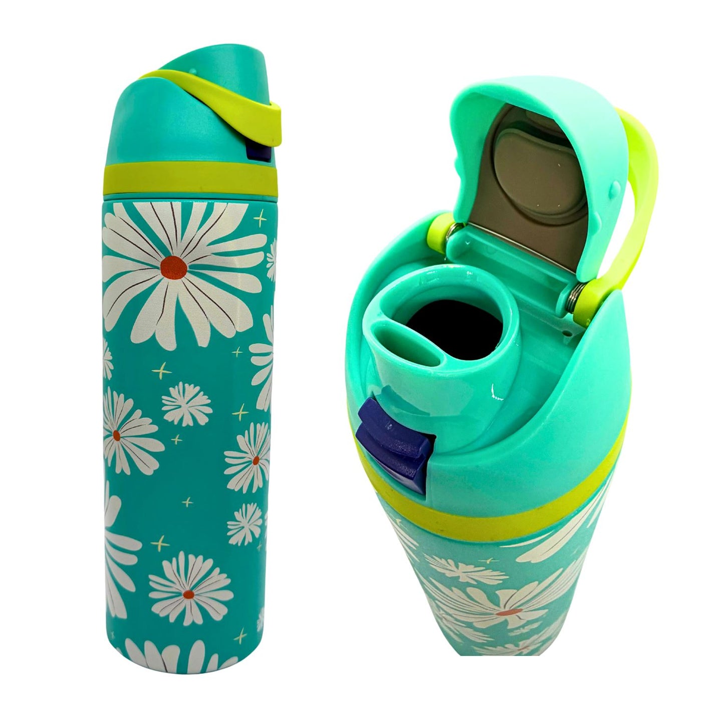 Patterned Floral & Fruit Water Bottles - 600ml