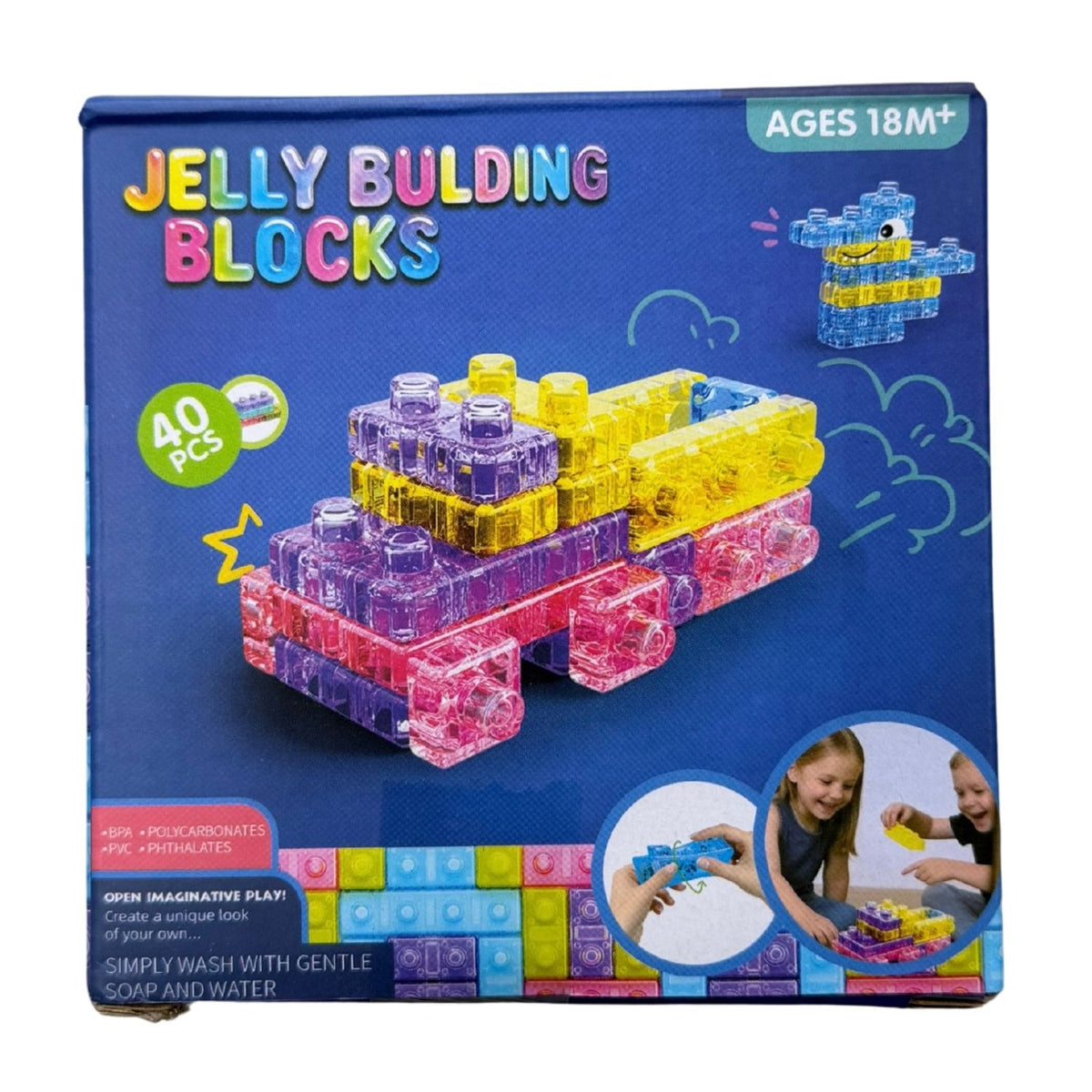 40 Pcs Soft Jelly Building Blocks Set