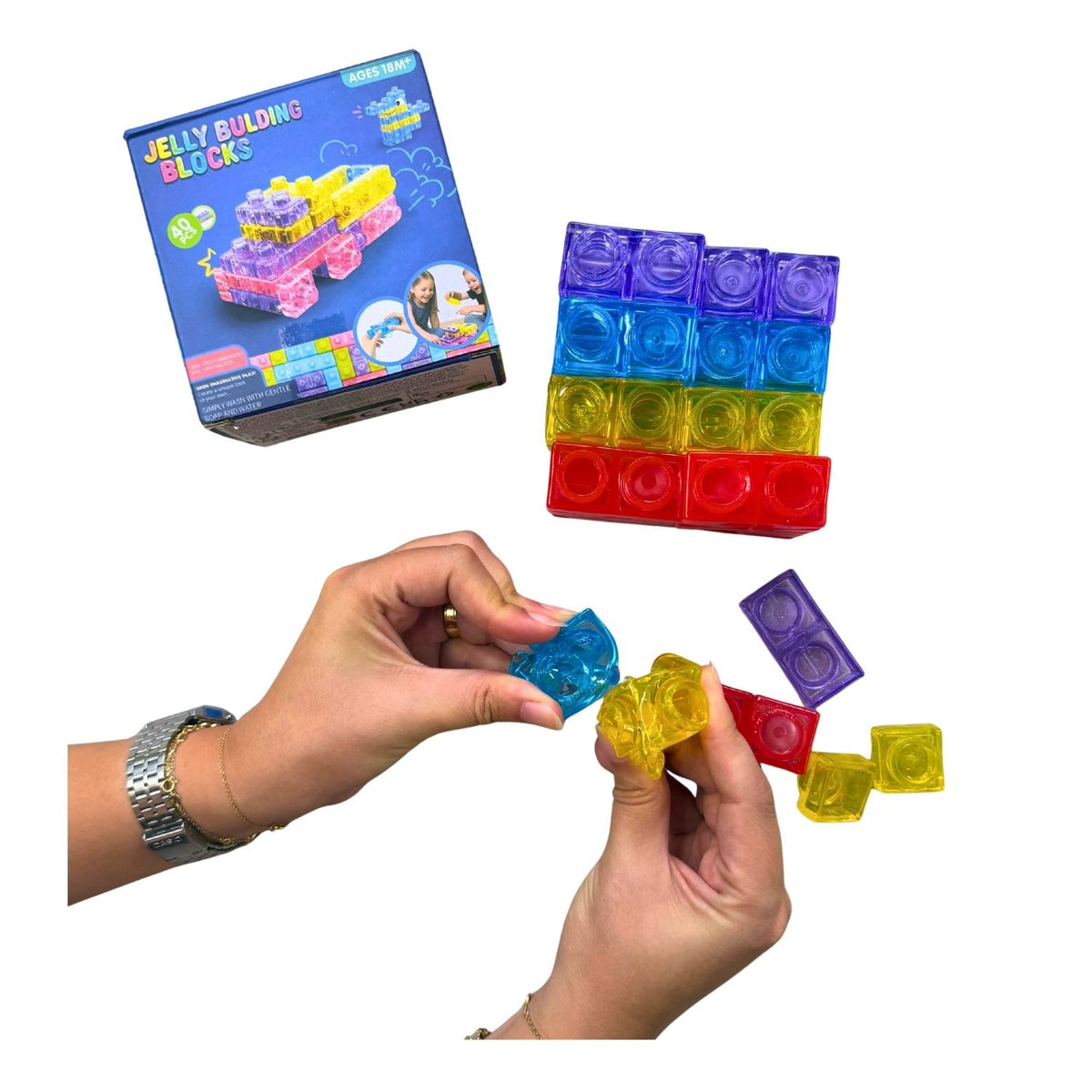 40 Pcs Soft Jelly Building Blocks Set