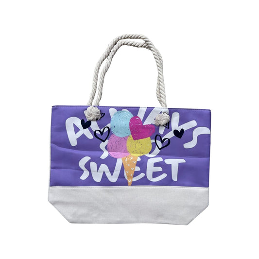 Ice Cream Beach Bag with Zipper
