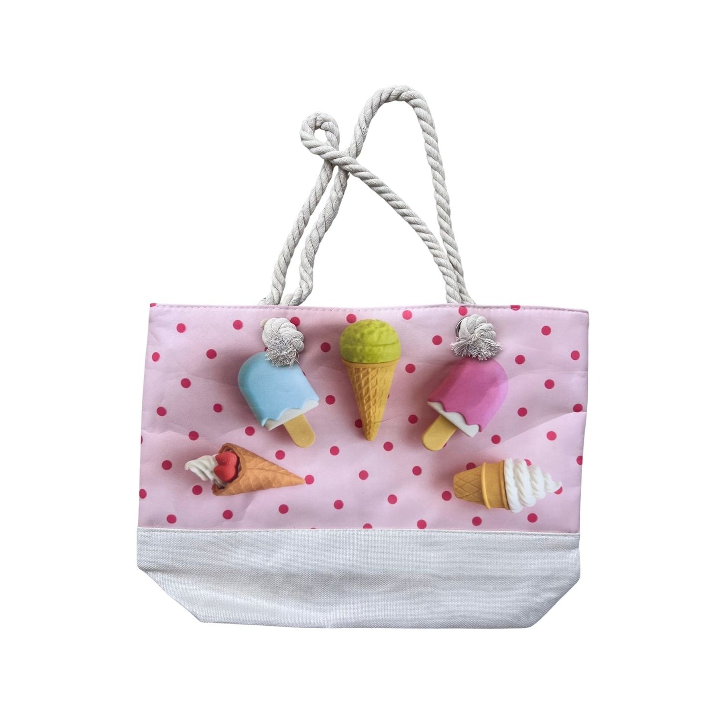 Ice Cream Beach Bag with Zipper