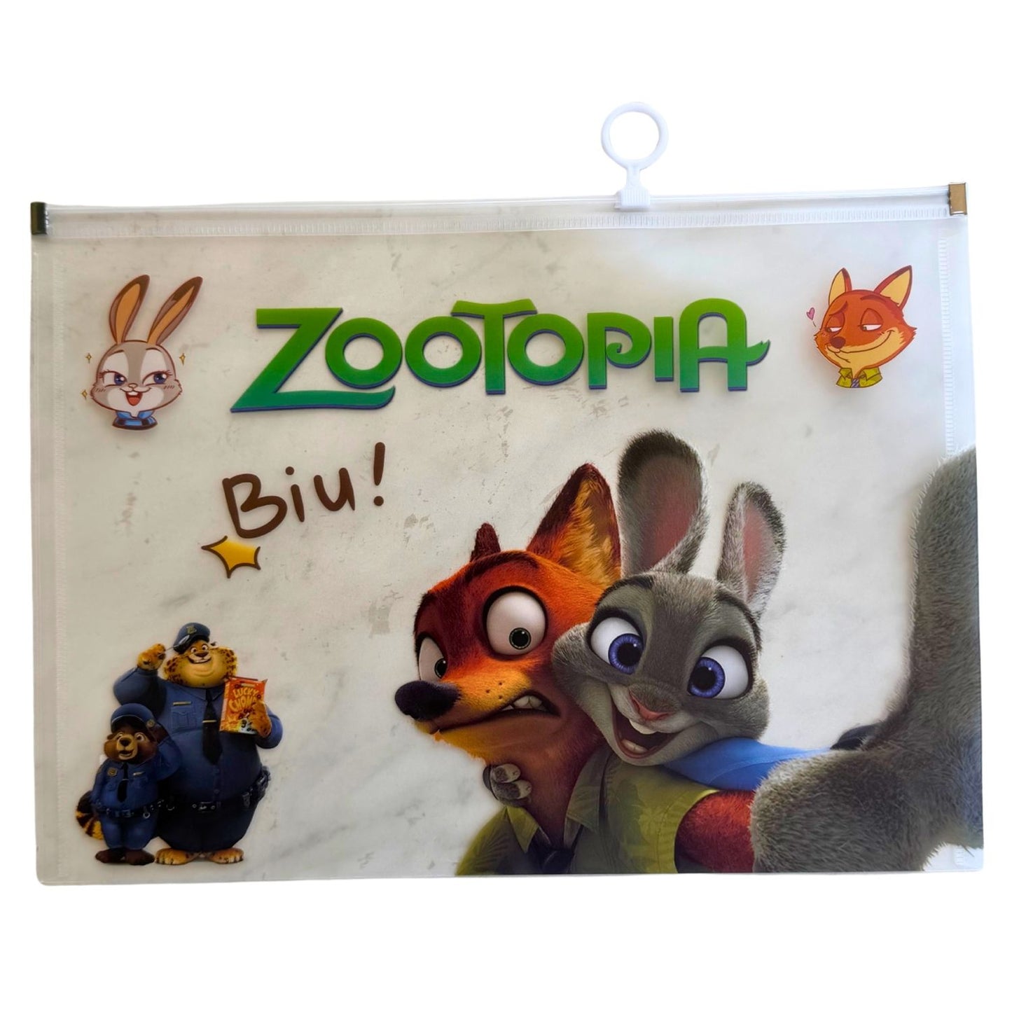 Zootopia Mesh Zipper Document Pouches