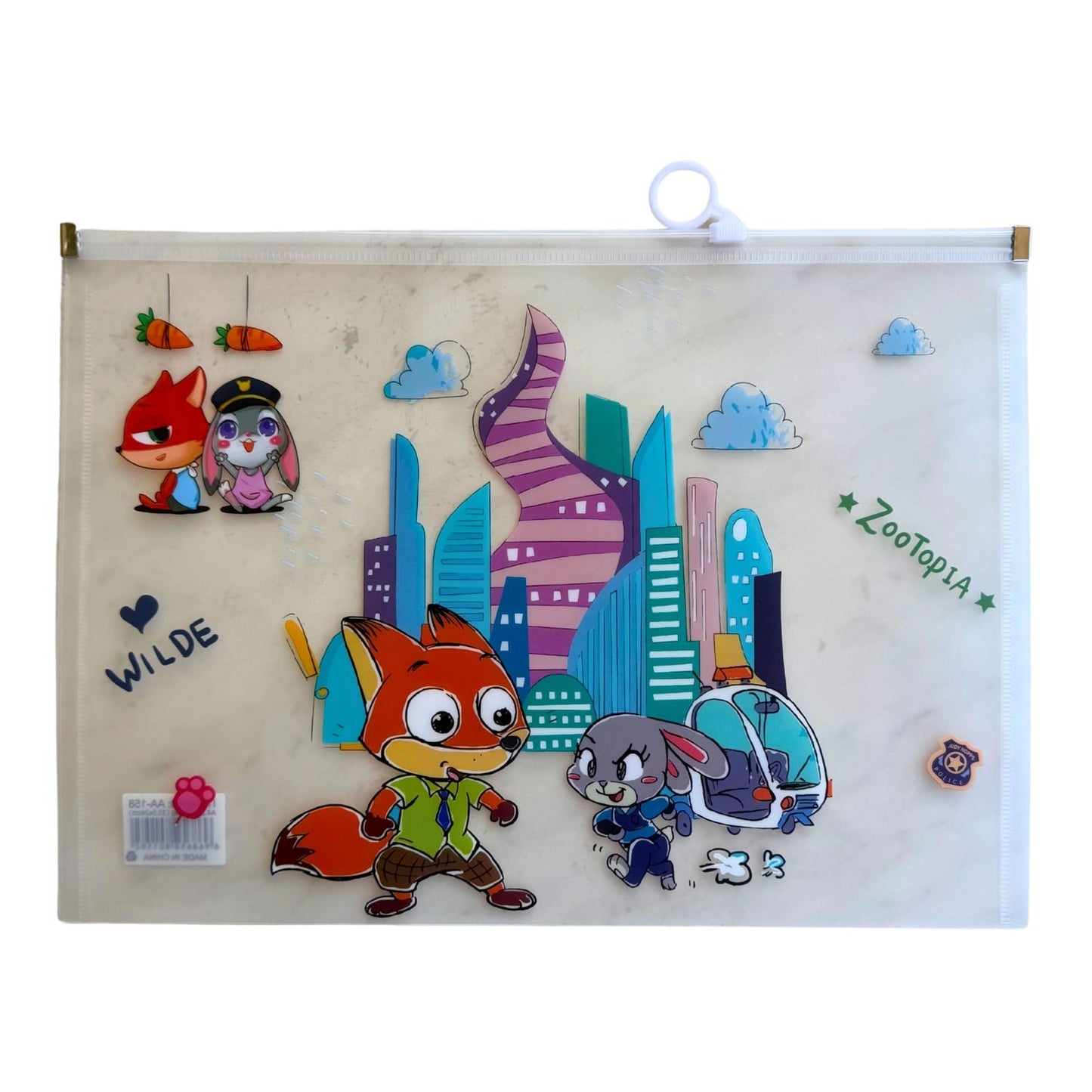 Zootopia Mesh Zipper Document Pouches
