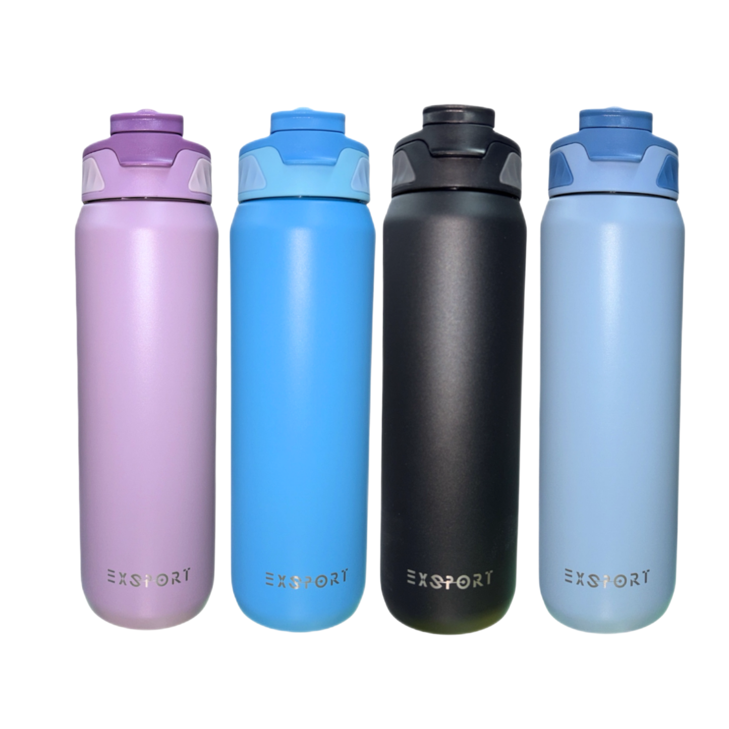 Exsport Stainless Steel Water Bottle with Flip Straw - 750 ml