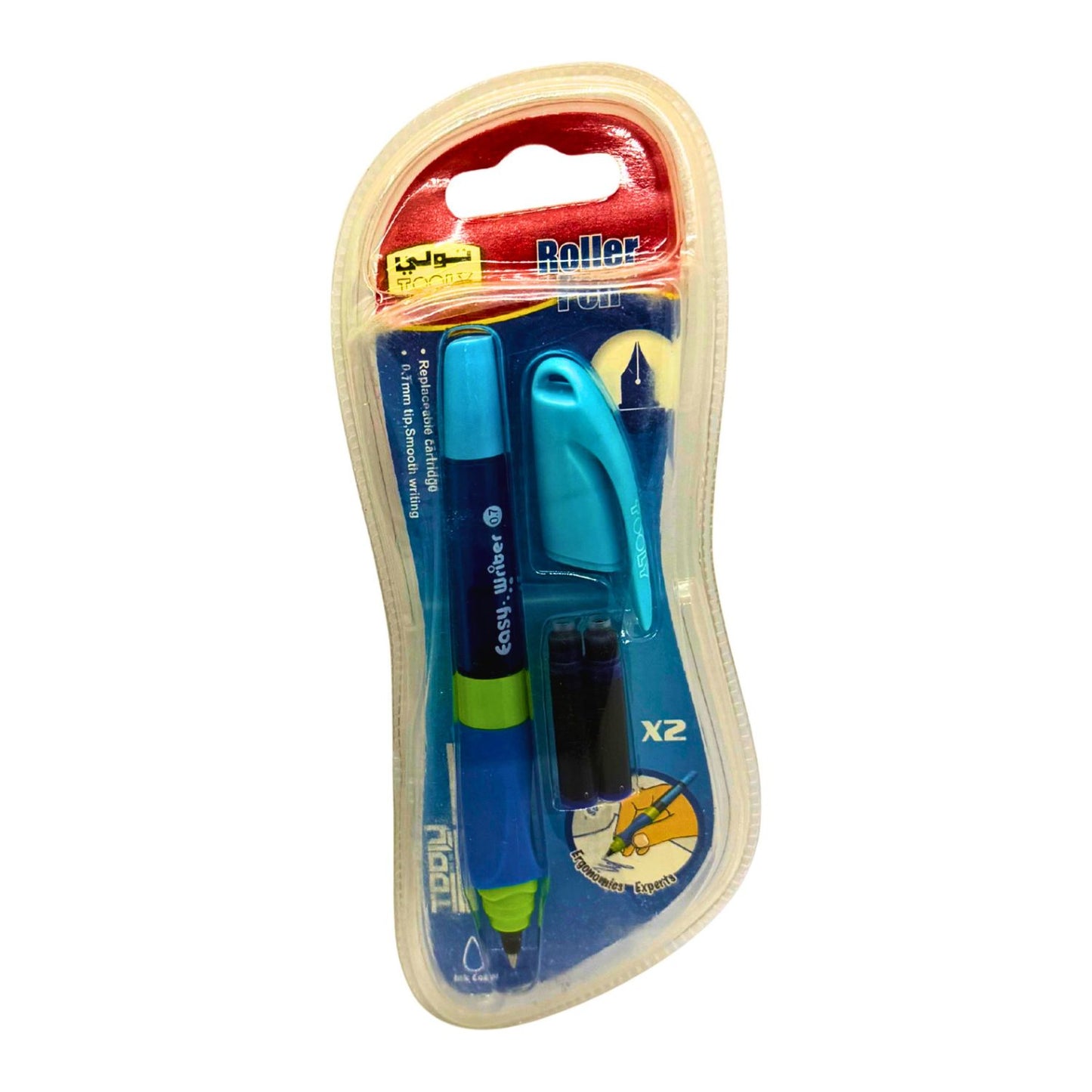 Tooly Refillable Rollerball Pen Set with 2 Ink Cartridges