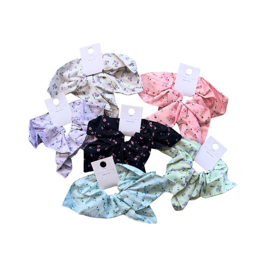 Floral Oversized Bow Scrunchies