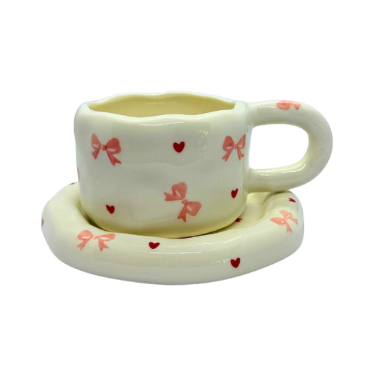 Bow & Hearts Cups