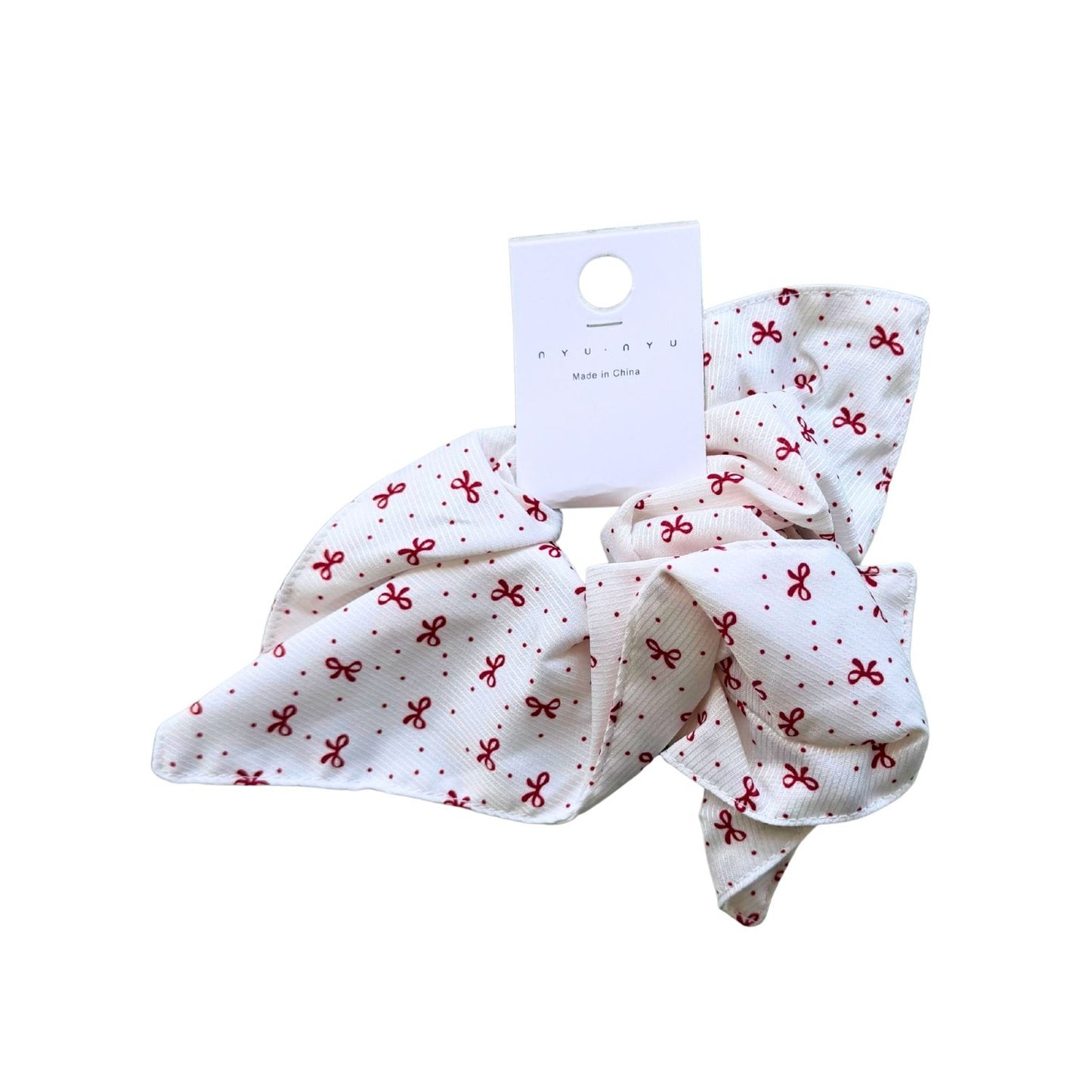 Red Oversized Bow Scrunchies