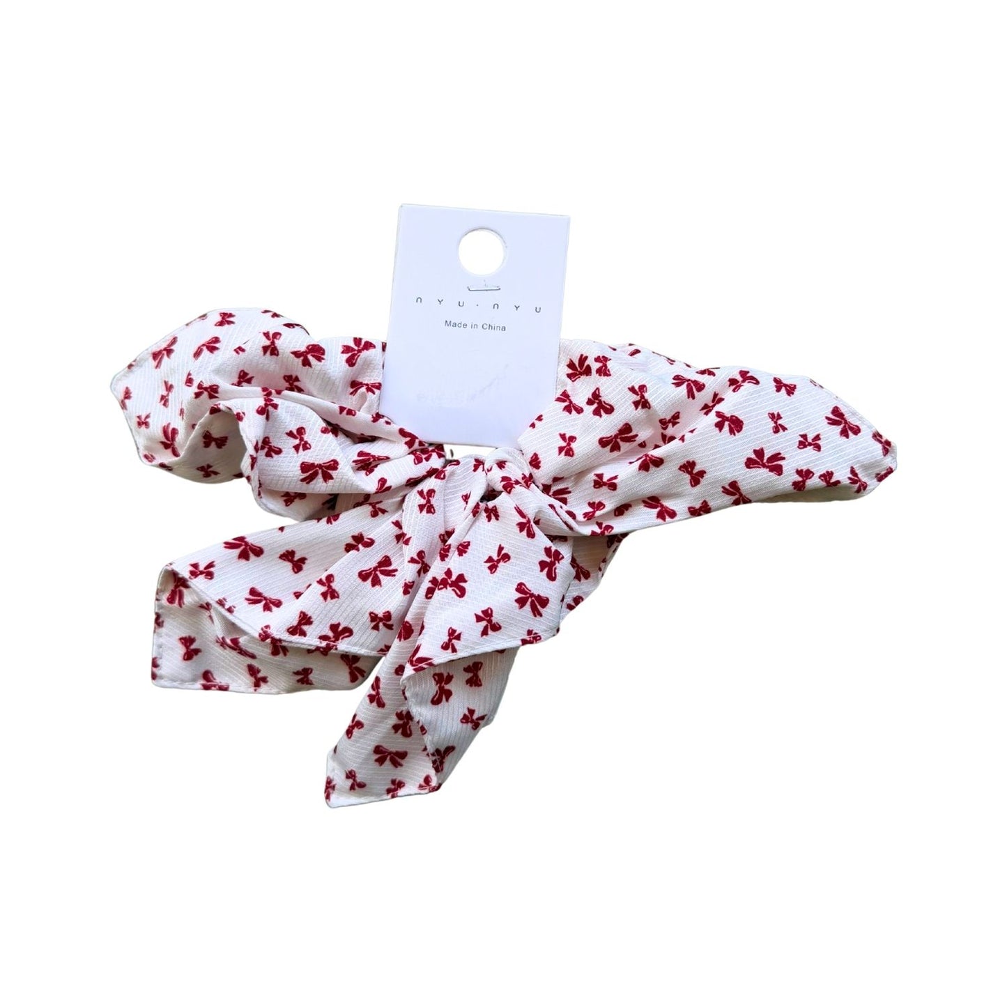 Red Oversized Bow Scrunchies