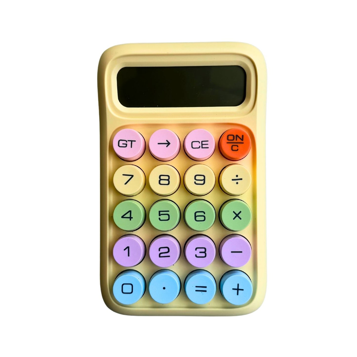 Mechanical Button Calculator Yellow