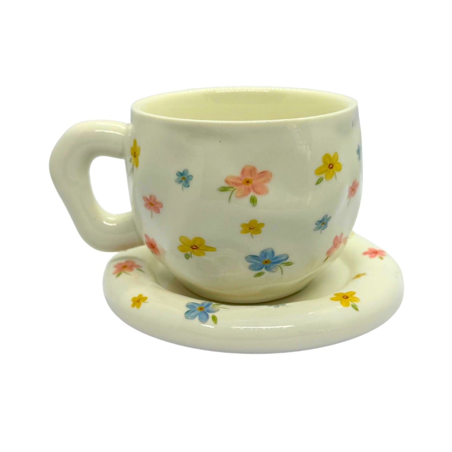Floral Ceramic Cup - 1 pc