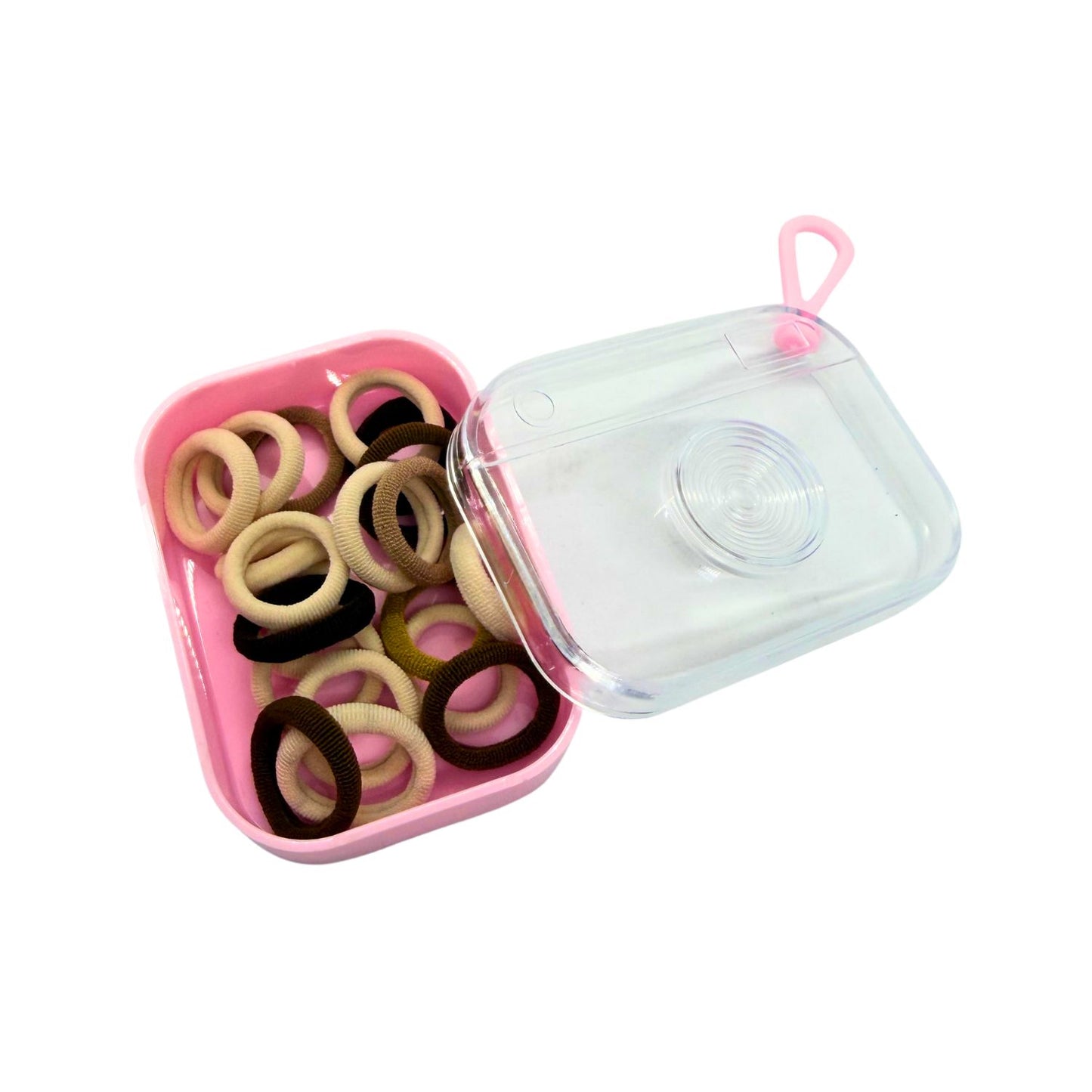 Cotton Hair Elastic with Travel Case