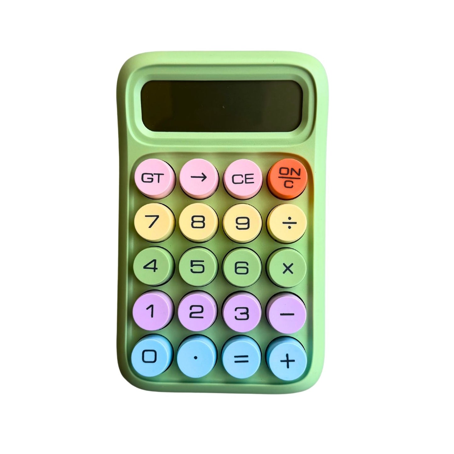 Mechanical Button Calculator Green