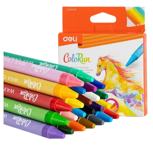 Deli  Smooth Wax Crayons 24 colors