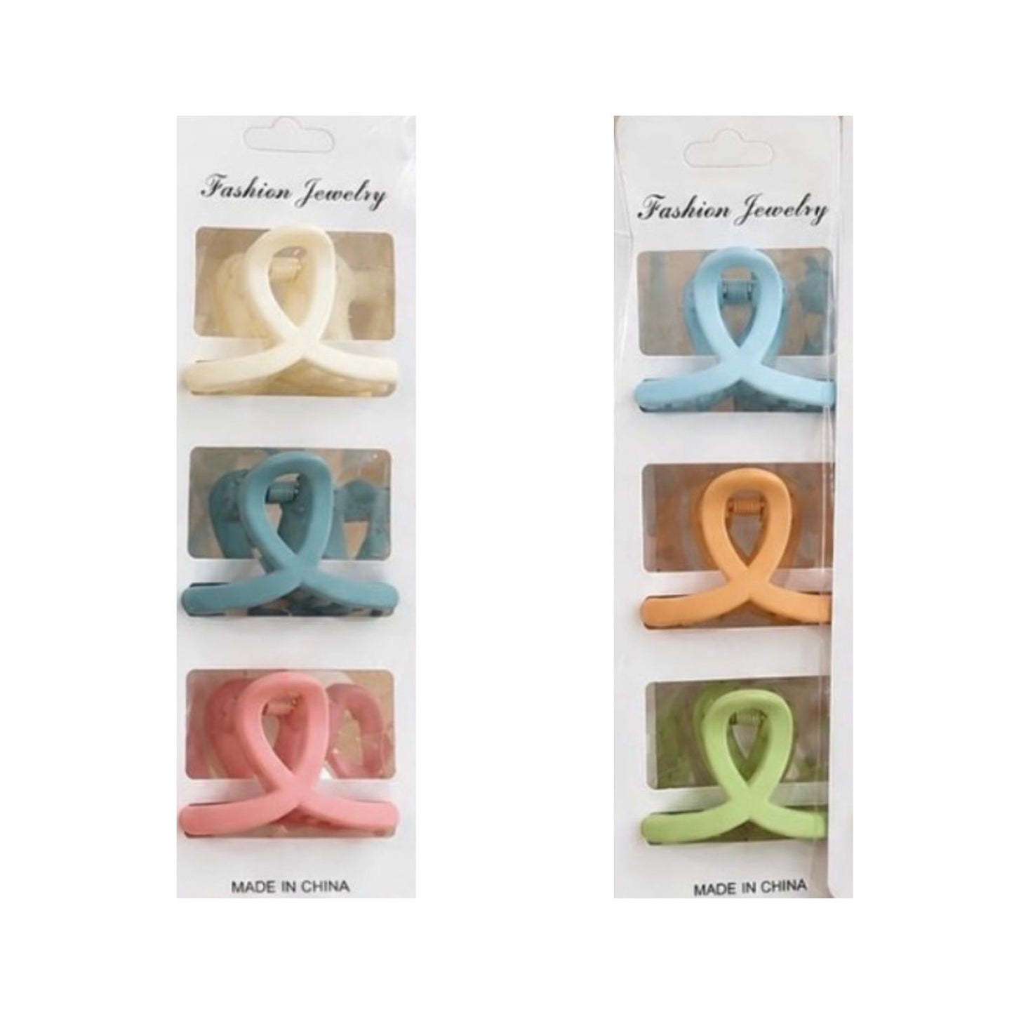 Matte Hair Claw Clip - 3 pcs/set