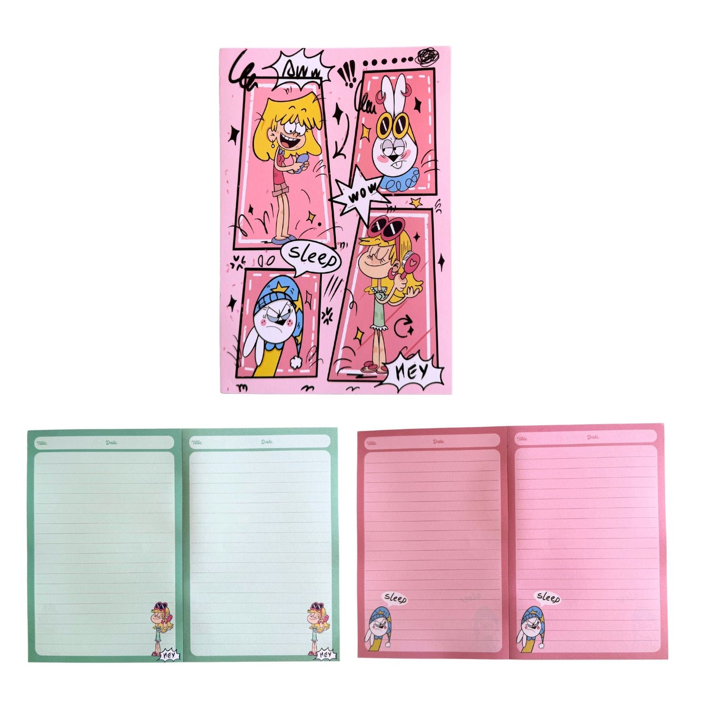 Comic-Style Colorful Lined Notebook - A5 size