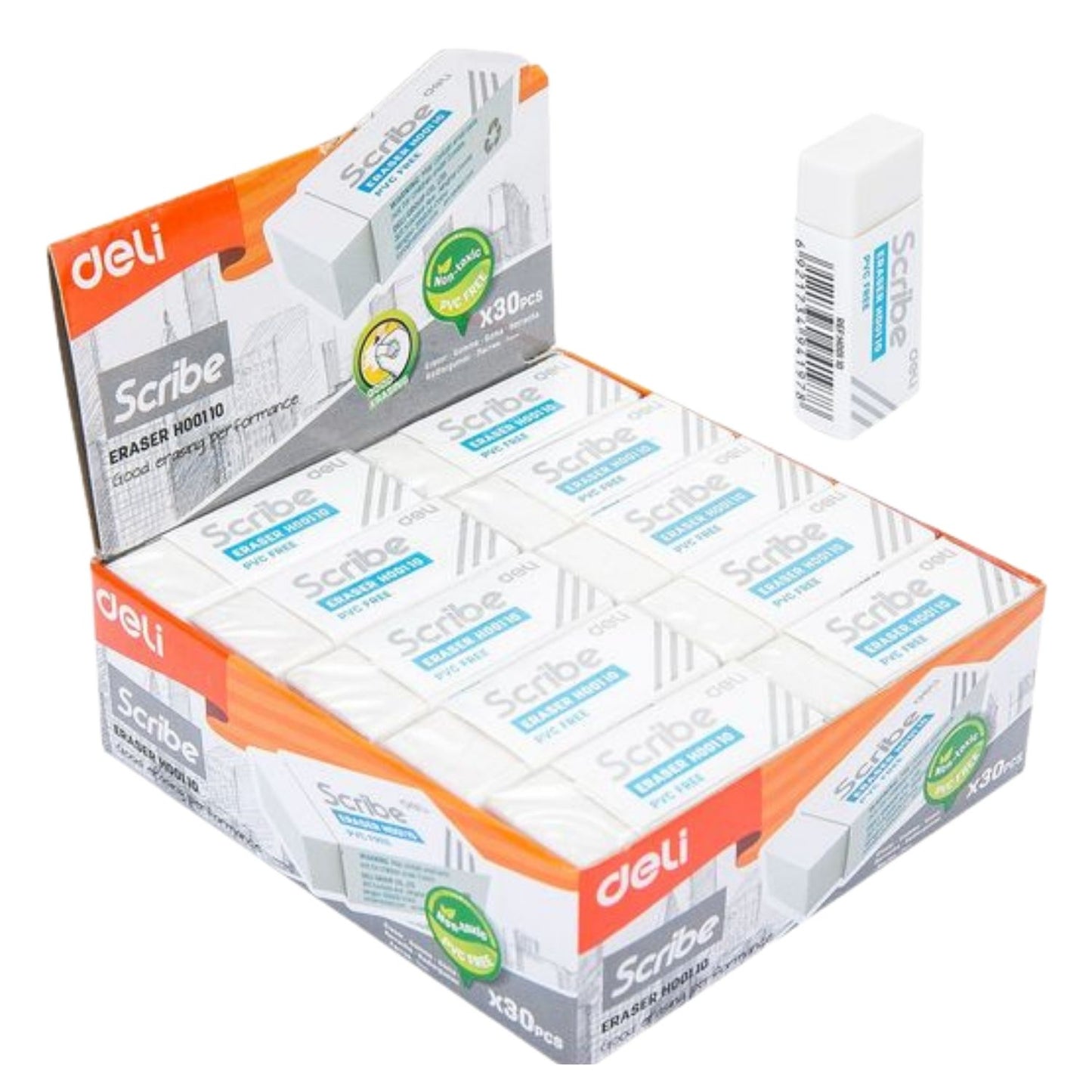 Small Deli Scribe PVC-Free Eraser 4x1.7x1.2 cm.