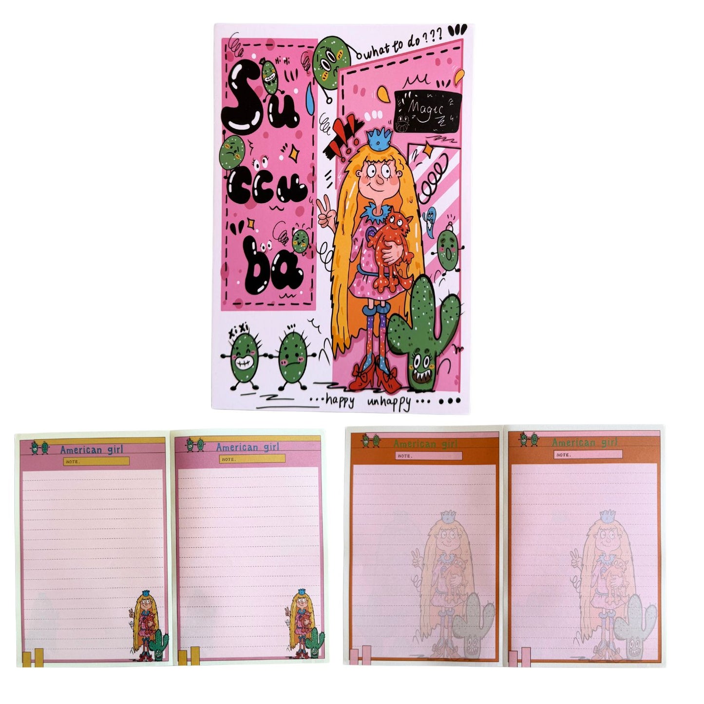 Comic-Style Colorful Lined Notebook - A5 size