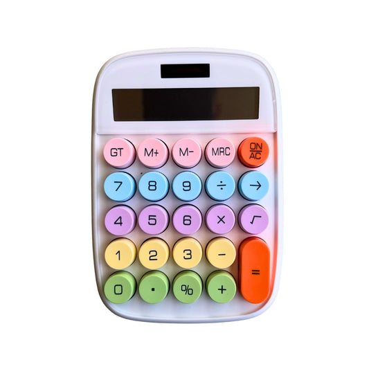 Mechanical Button Calculator White
