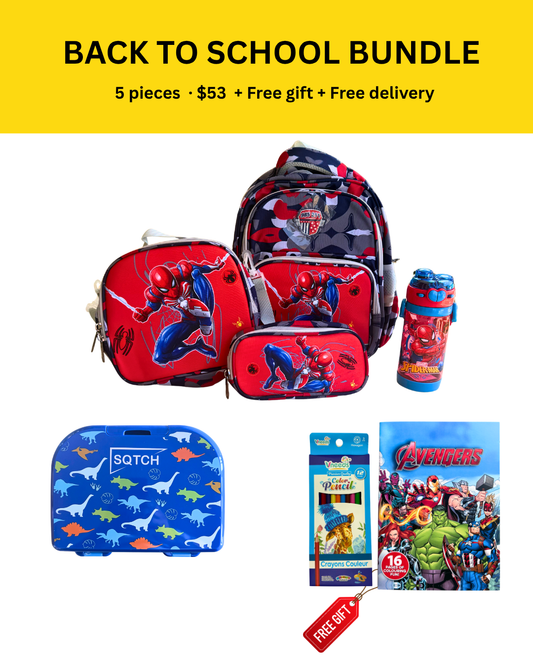 Spider-Man 5-Piece Back-To-School Complete Bundle