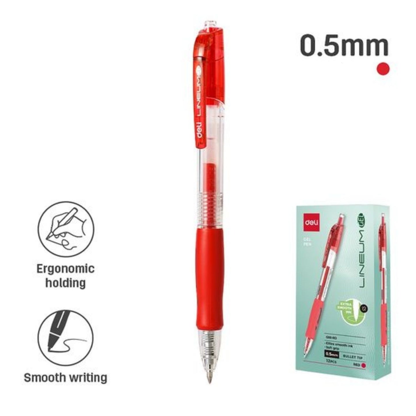 Deli Gel Pen 0.5mm Bullet Tip 2pcs/set