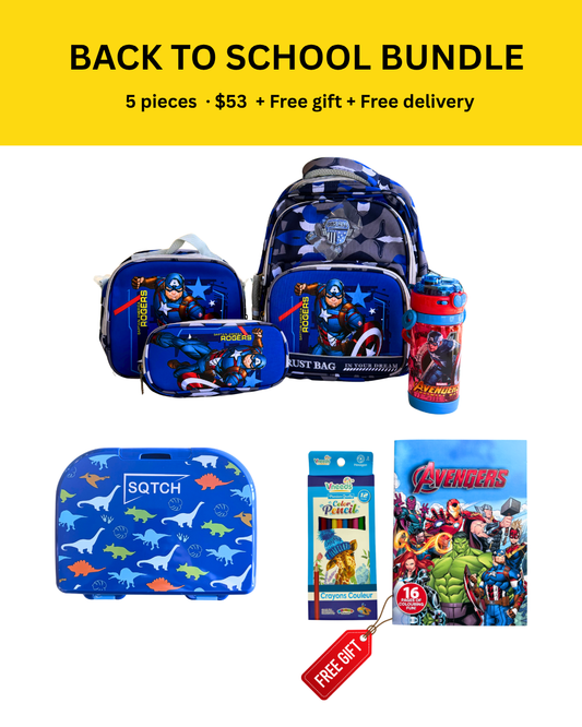 Captain America 5-Piece Back-To-School Complete Bundle
