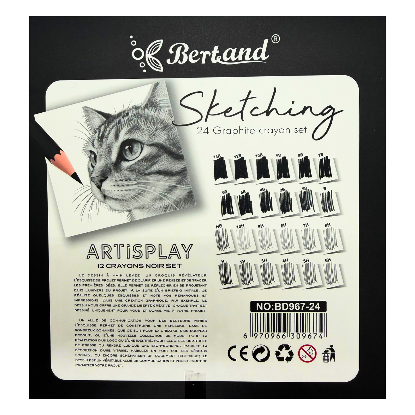 Professional Graphite Sketching & Drawing Pencil Set