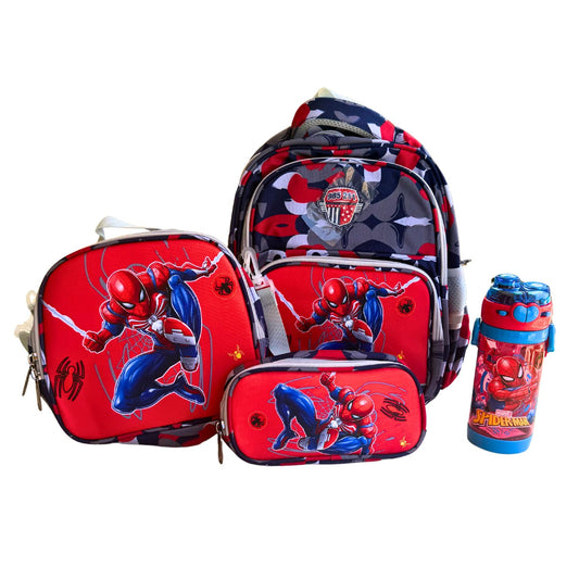 Spiderman 4-Piece Complete School Bag Set