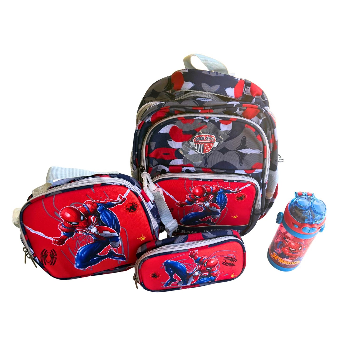 Spiderman 4-Piece Complete School Bag Set