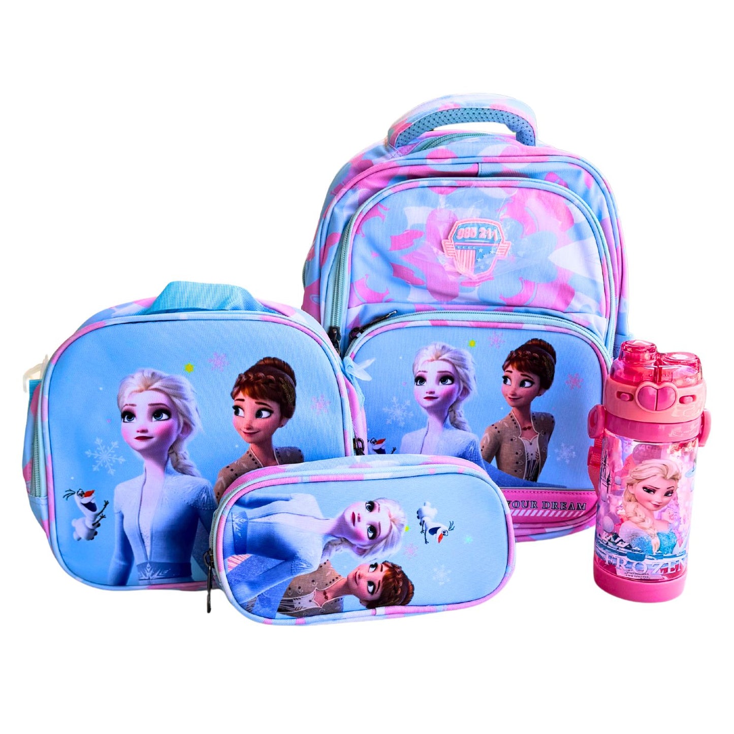 Disney Frozen 4-Piece Complete Girls School Bag Set