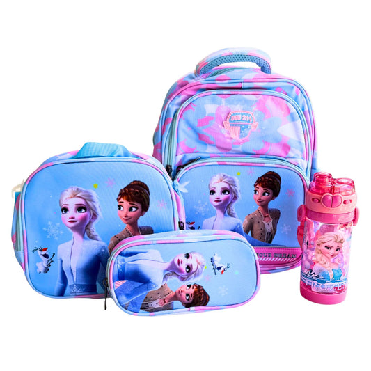 Disney Frozen 4-Piece Complete Girls School Bag Set