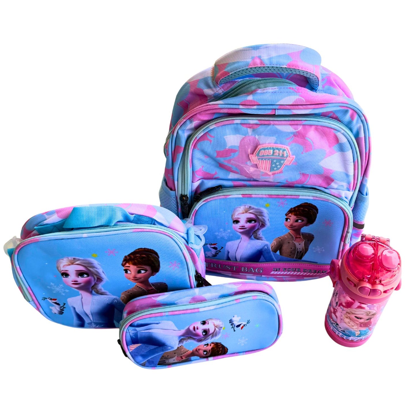 Disney Frozen 4-Piece Complete Girls School Bag Set