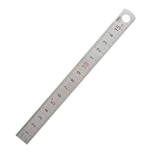 Deli  Stainless Steel Ruler 15 cm