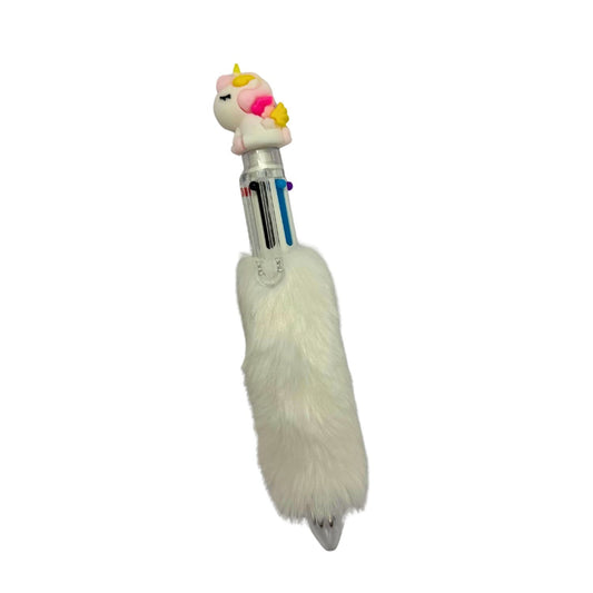 6-Color Retractable Plush Pen