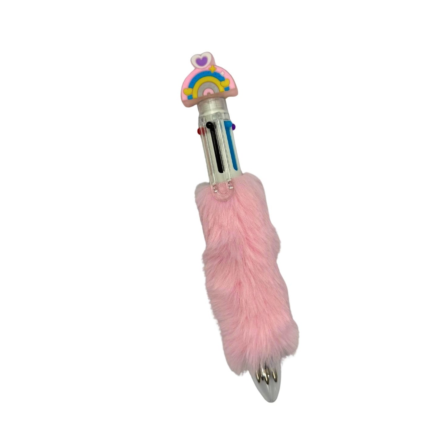 6-Color Retractable Plush Pen