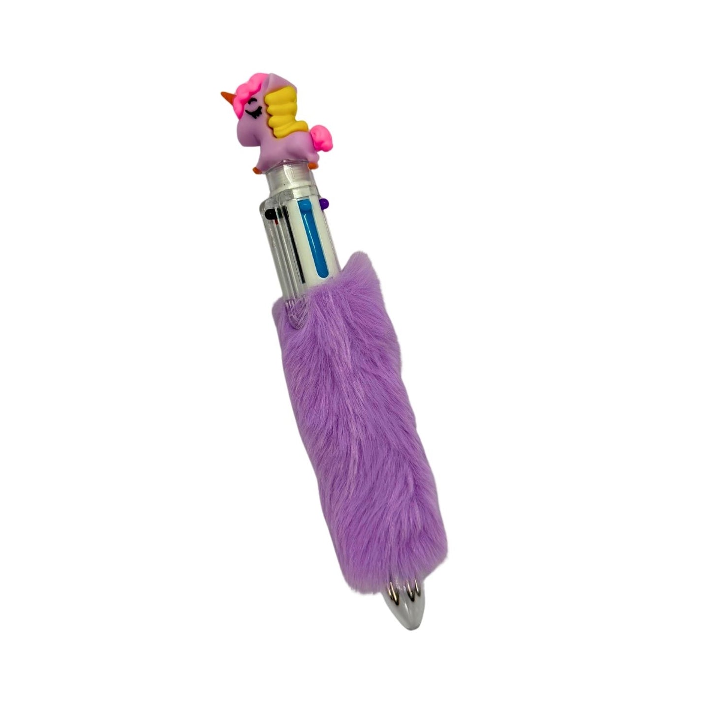 6-Color Retractable Plush Pen