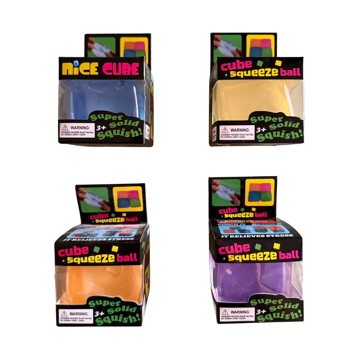 Crystal Gel Cube Squishy Ball