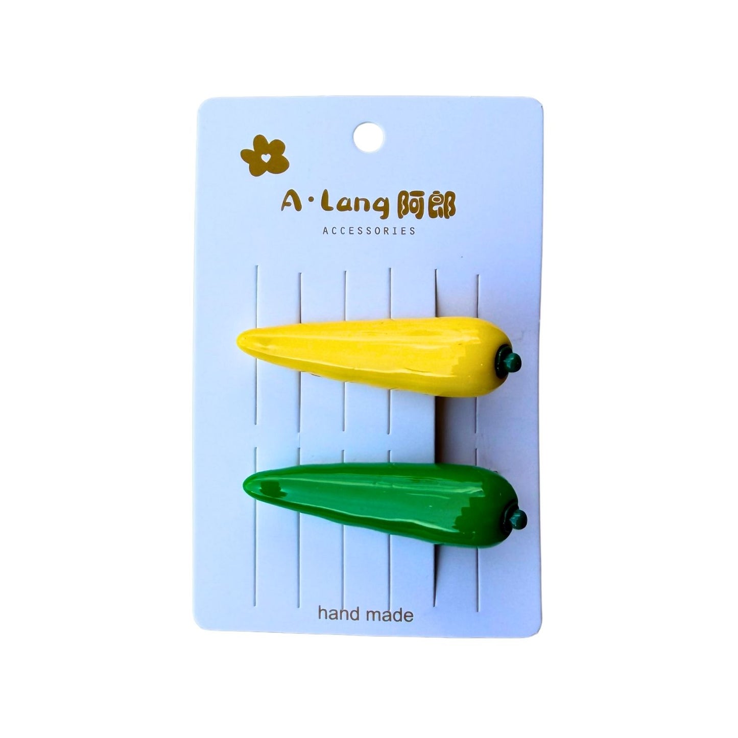 Quirky Chili Pepper Hair Clip - 2pcs/set