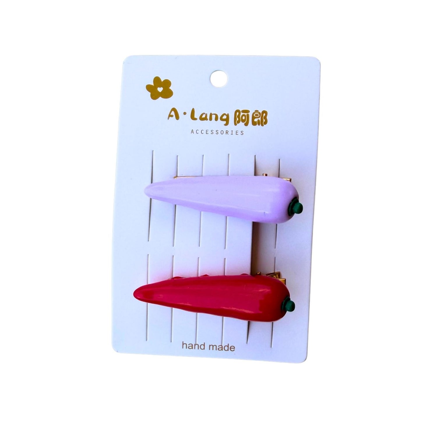 Quirky Chili Pepper Hair Clip - 2pcs/set