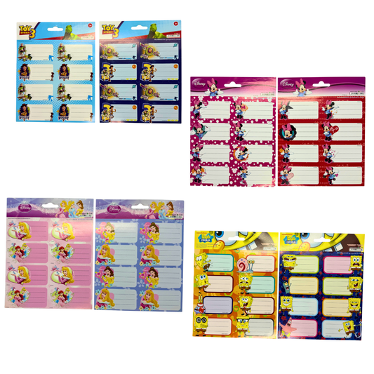 Disney Character Name Tag Sticker